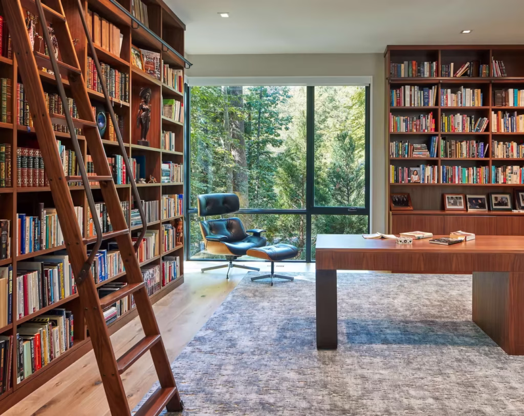 Elegant library representing investing insights
